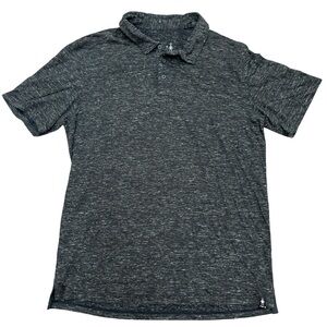Smartwool Men’s Everyday Short Sleeve Henley Grey/Black Medium Collar